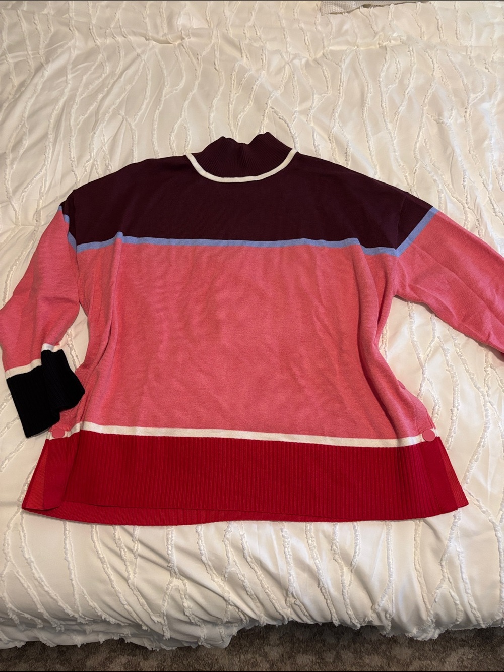 Talbots Burgundy Mock Neck Sweater